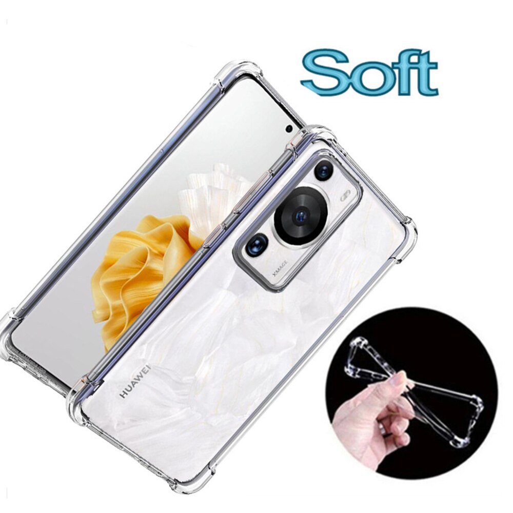 Husa compatibila cu Huawei P60 Pro, Protectie antisoc, Silicon Ultra Slim High Tech, Crystal Clear