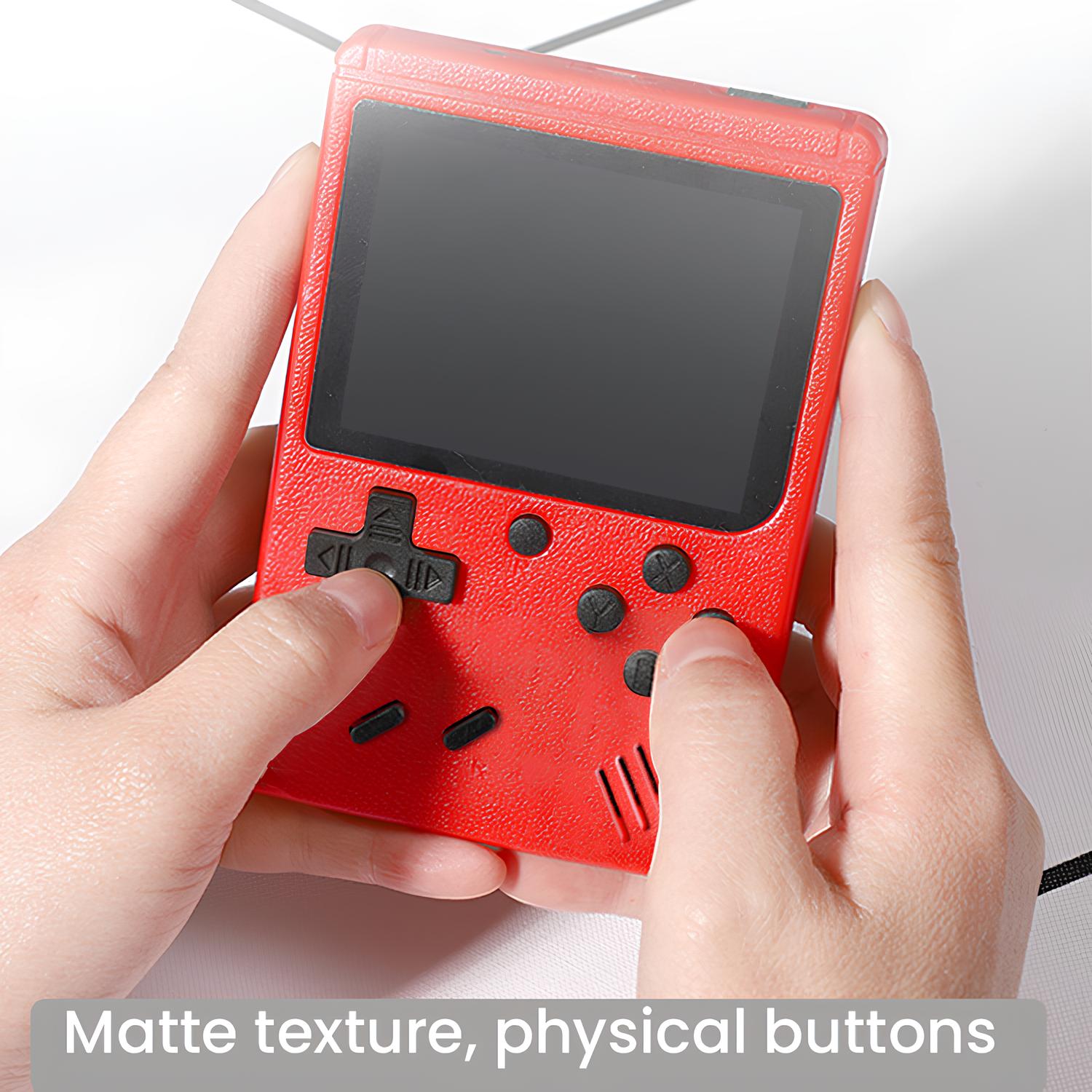 Consola de Jocuri Retro, 400 de jocuri, Suport pentru 2 jucatori si accepta conexiunea TV, retro, 1020 mAh, Sundiguer, Rosu