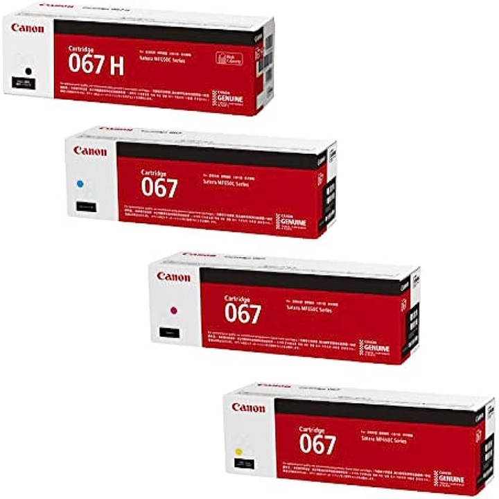 Set de 4 Cartuse Toner, Canon, CRG-067, BK/C/M/Y, 4900 pag, pentru Canon I-Sensys LBP-631 / LBP-631-cw / LBP-633 / LBP-633cdw / MF-651 / MF- 651cw / MF-655 / MF-655cdw / MF-657 / MF-657cdw