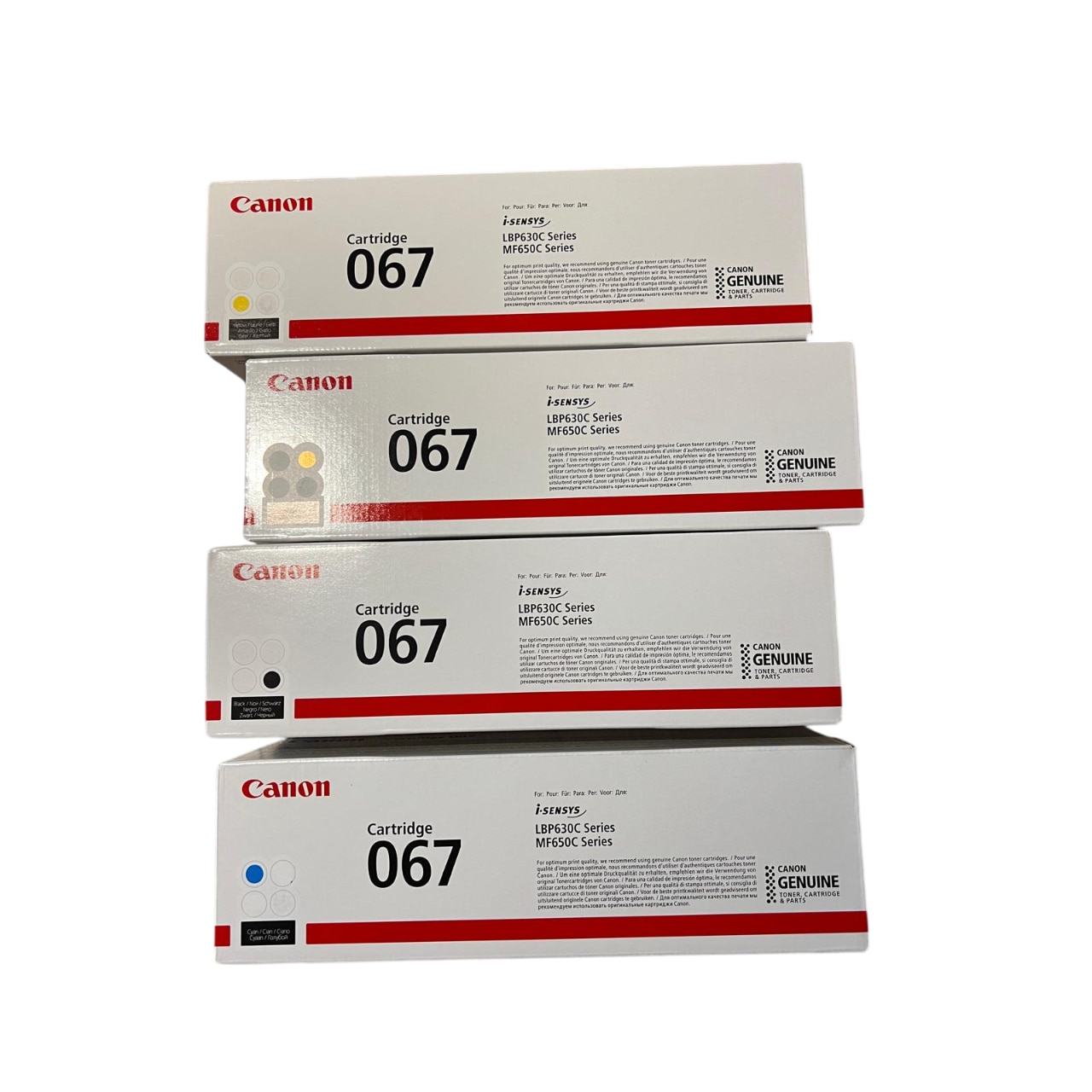 Set de 4 Cartuse Toner, Canon, CRG-067, BK/C/M/Y,1350x4 pag