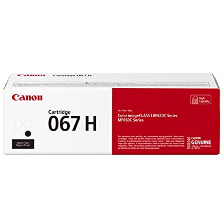Festékkazetta, Canon, CRG067, fekete, 1300 oldal, Canon I-Sensys LBP-631 / LBP-631-cw / LBP-633 / LBP-633cdw / MF-651 / MF-651cw / MF-655 / cMFdw / MF-657 / MF-657cdw