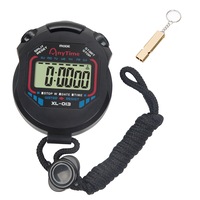Cronometru digital, NUODWELL, Vine cu fluier, ABS, afiseaza ora si data, alarma poate fi setata, functie busola, negru