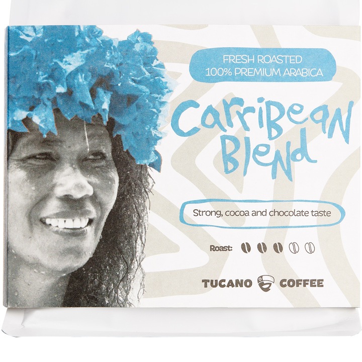 Кафе на зърна Premium by Tucano Carribean Blend, 500 гр