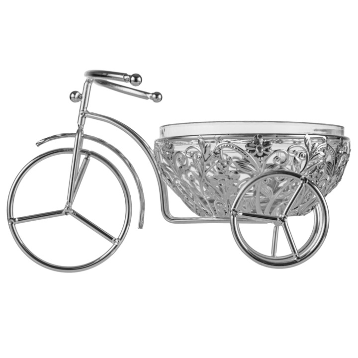 Bomboniera din sticla bicicleta 26x15,5x14,4 cm