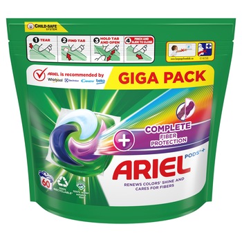 Detergent de rufe capsule Ariel Extra Fiber,60 spalari