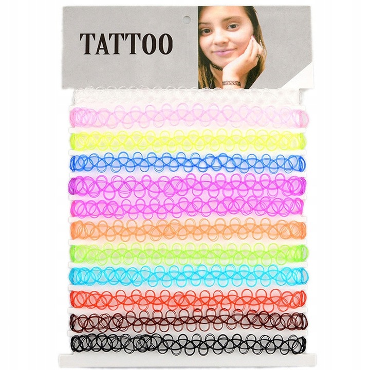 OEM Choker, 12 darabos készlet, klasszikus, többszínű