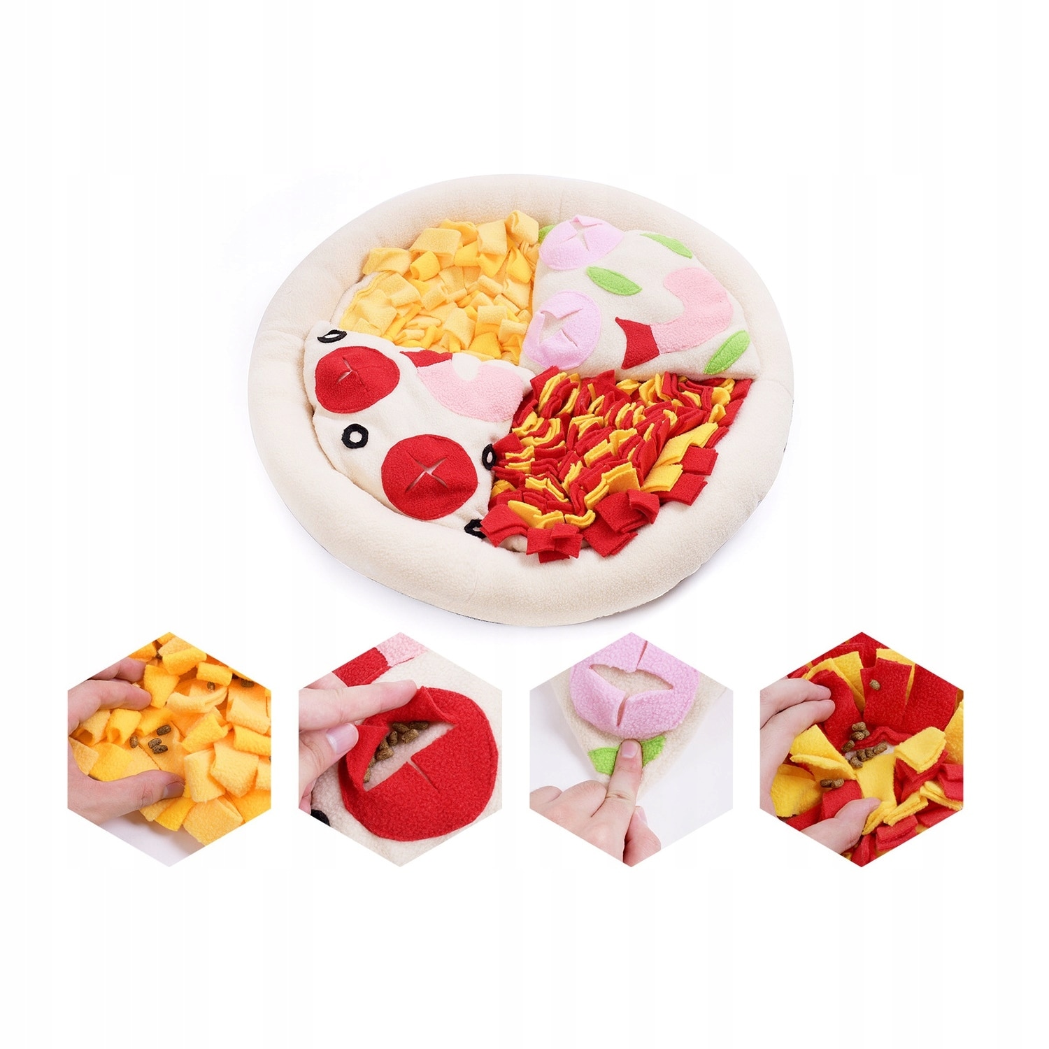 Pizza jucarie pentru caini, Toy, Plus, Multicolor, XL - eMAG.ro