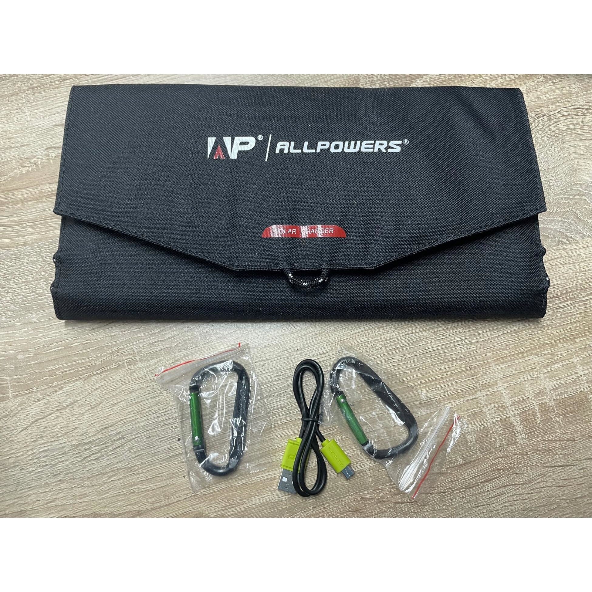 Преносим слънчев панел, AllPowers, 21W, черен - eMAG.bg