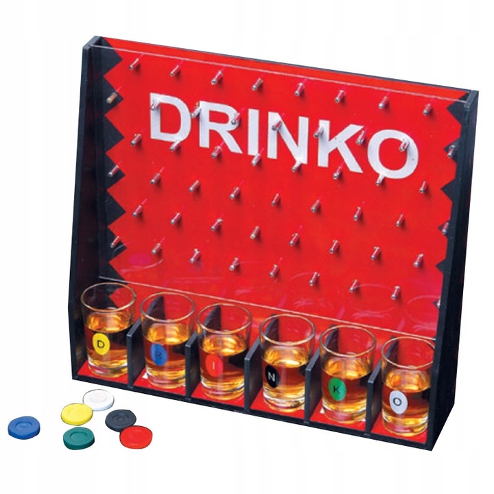 Joc de societate, Drinko, Metal/Pexiglas, 18+, Multicolor