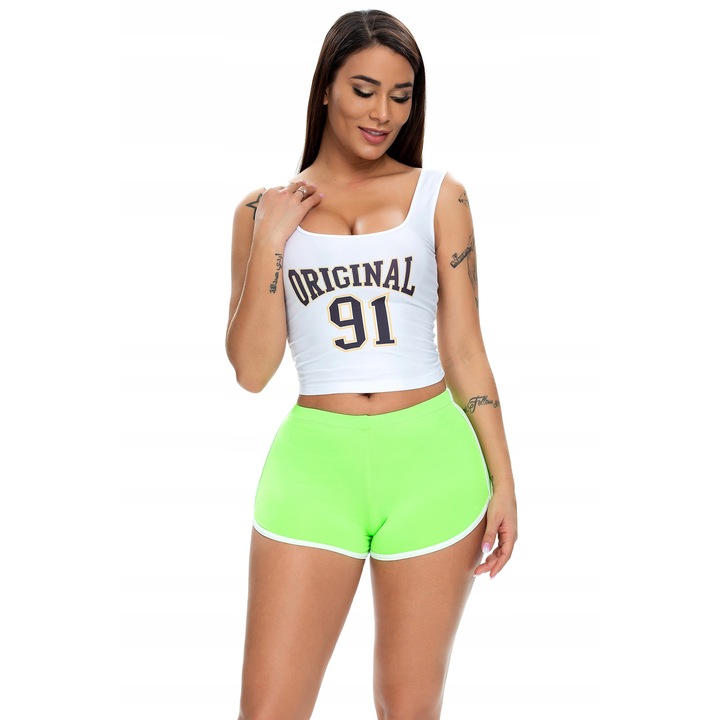 Sport rovidnadrag, polieszter, zold, Zöld