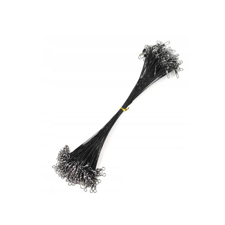 Комплект от 10 аксесоара за примамки, стомана, здравина 14 кг, 30 см, черен/сребрист