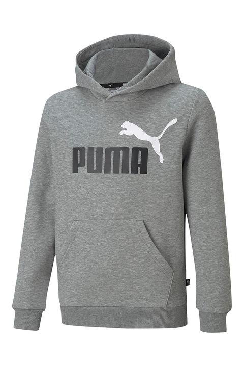 Puma, Essentials+ kapucnis pulóver kenguruzsebbel, Melange szürke