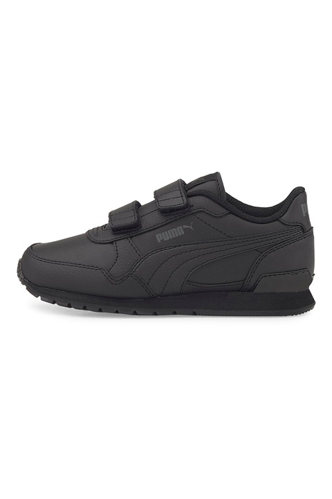 Puma, Pantofi sport de piele si piele ecologica St Runner v3, Negru