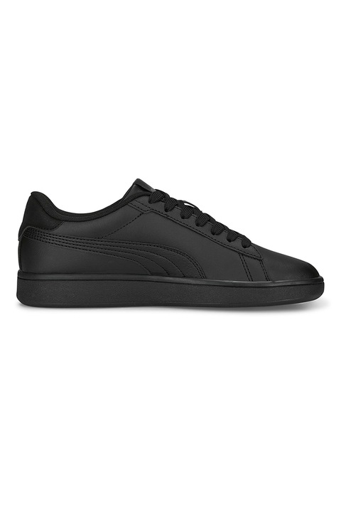 Puma, Pantofi sport de piele cu garnituri sintetice Smash 3.0, Negru/Gri