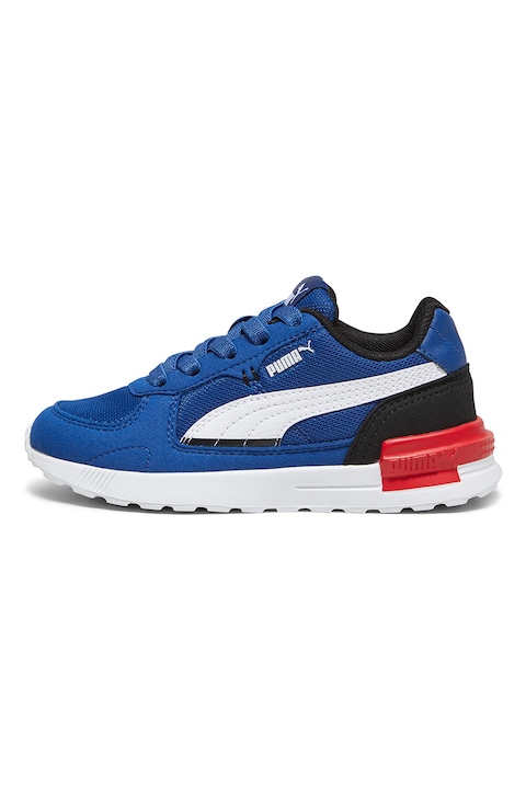 Puma, Pantofi sport cu detalii contrastante Graviton AC Sneakers, Alb/Albastru