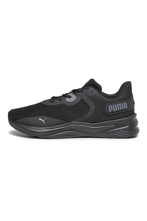 Puma, Фитнес обувки Disperse XT 3 с лого, Tъмносив/Черен