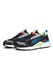 Puma, Pantofi sport cu garnituri de piele RS 3.0 Energy, Negru, Albastru royal, 7.5