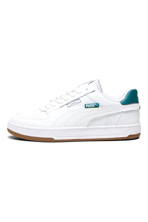 Puma, Pantofi sport de piele si piele ecologica Caven 2.0 VTG, Alb/Verde