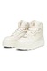 Puma, Pantofi sport flatform mid-high cu garnituri de piele Karmen Rebelle, Auriu, Alb murdar, 6.5