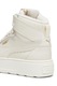 Puma, Pantofi sport flatform mid-high cu garnituri de piele Karmen Rebelle, Auriu, Alb murdar, 6.5