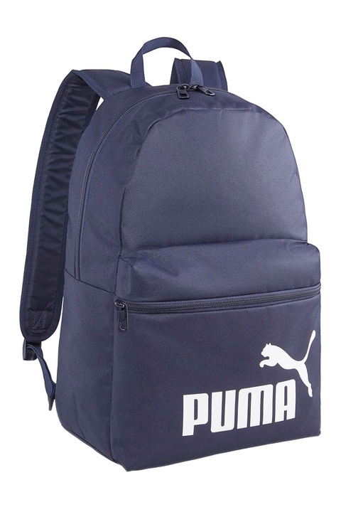 Puma, Rucsac cu imprimeu logo Phase - 22L, Alb, Bleumarin
