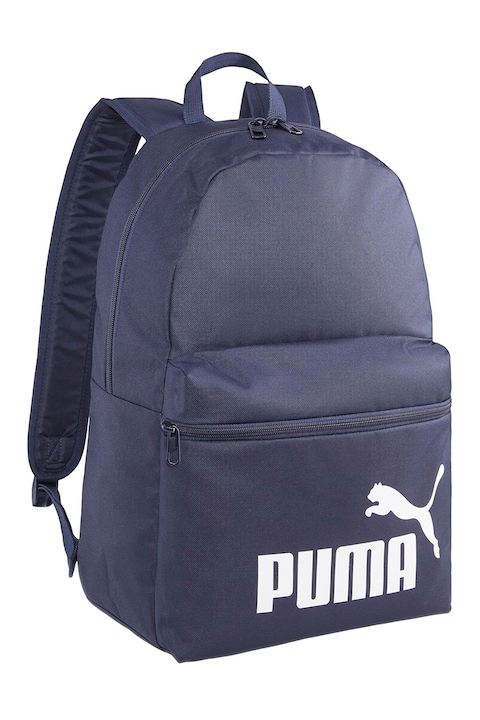Puma, Rucsac cu imprimeu logo Phase - 22L, Alb, Bleumarin
