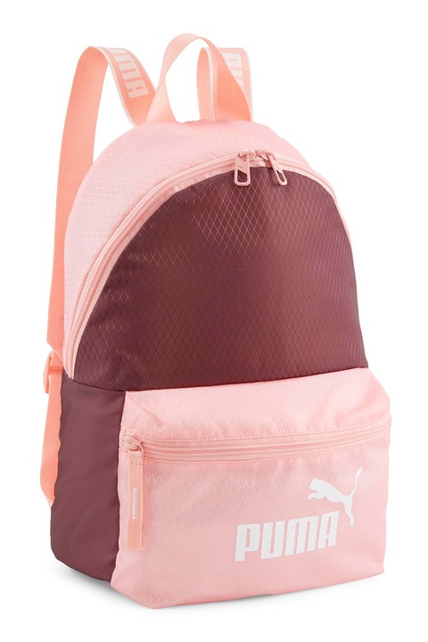 Puma, Rucsac cu imprimeu logo Core Base - 12L, Roz pastel, Violet pruna