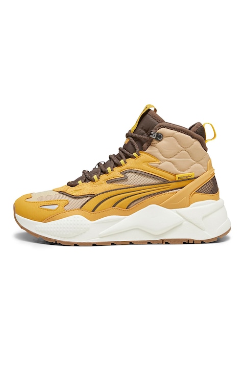 Puma, Спортни обувки RS-X с еко кожа, Бежов, Сиво-кафяв, Охра, 9.5