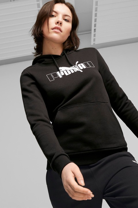 Puma, Памучно худи с лого, Черен
