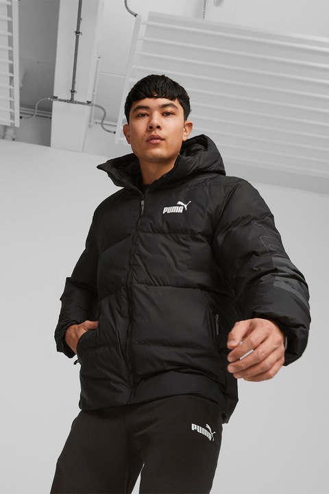 Puma, Power logómintás bélelt télikabát, Fekete, XL