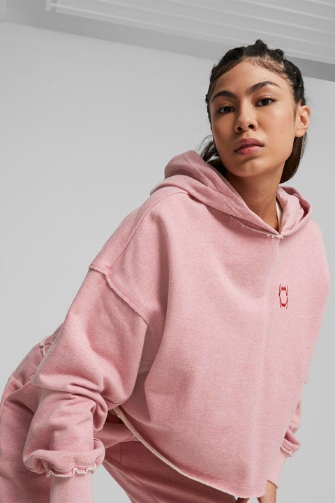 Puma, Hanorac crop cu maneci cazute Plant Dye Pivot, Roz pastel, L