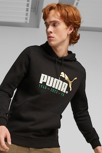 Puma, Hanorac cu buzunar kangaroo Logo Celebration, Auriu, Negru, Alb, S