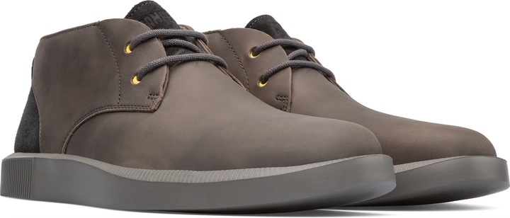 Camper, Ghete Chukka de piele intoarsa si piele nabuc Bill 99, Gri, 40