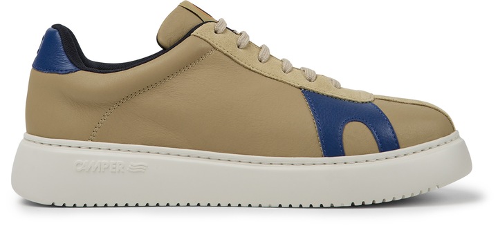 Camper, Pantofi sport de piele cu garnituri contrastante Runner K21, Bej/Albastru