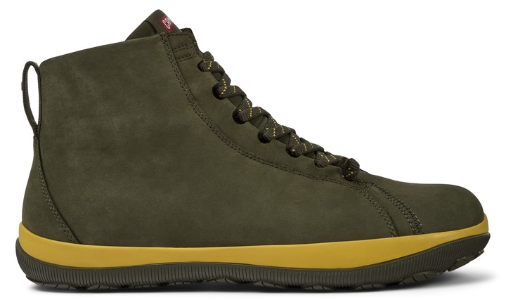 Camper, Ghete de piele nabuc impermeabile Peu Pista GM 449, Verde masliniu