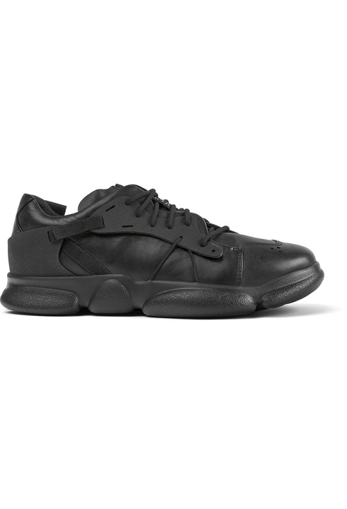 Camper, Pantofi sport low-cut din piele, Negru