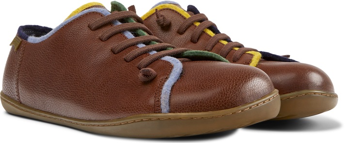 Camper, Pantofi casual de piele Peu Cami Twins 505, Maro, 41