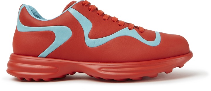 Camper, Pantofi sport de piele Twins 629, Rosu