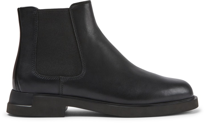 Camper, Ghete Chelsea de piele cu amortizare Iman, Negru