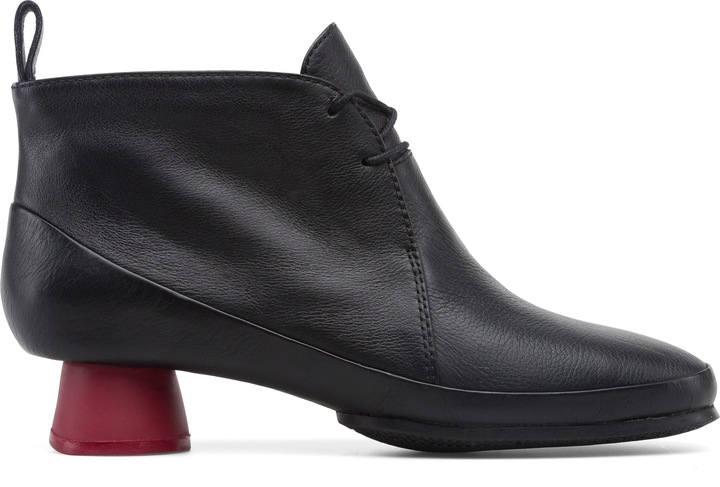 Camper, Botine de piele cu toc masiv Alright 825, Negru