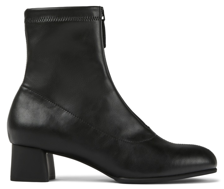 Camper, Botine de piele cu toc masiv Katie 975, Negru