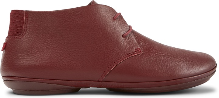 Camper, Ghete Chukka de piele cu segment din material textil Right Nina 991, Visiniu