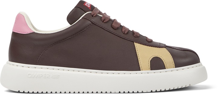 Camper, Pantofi sport de piele K21 Twins, Rosu bordo prafuit