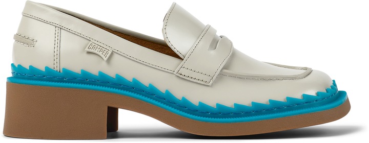 Camper, Pantofi loafer din piele Taylor Twins 1155, Gri/Albastru deschis