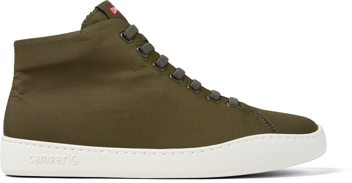 Camper, Pantofi sport mid-high din material textil Peu Touring, Verde masliniu