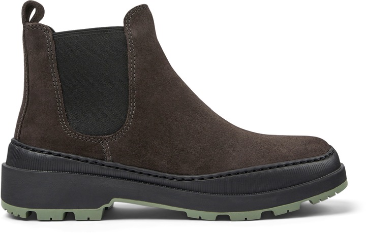 Camper, Ghete Chelsea de piele intoarsa Brutus Trek 1291, Gri inchis
