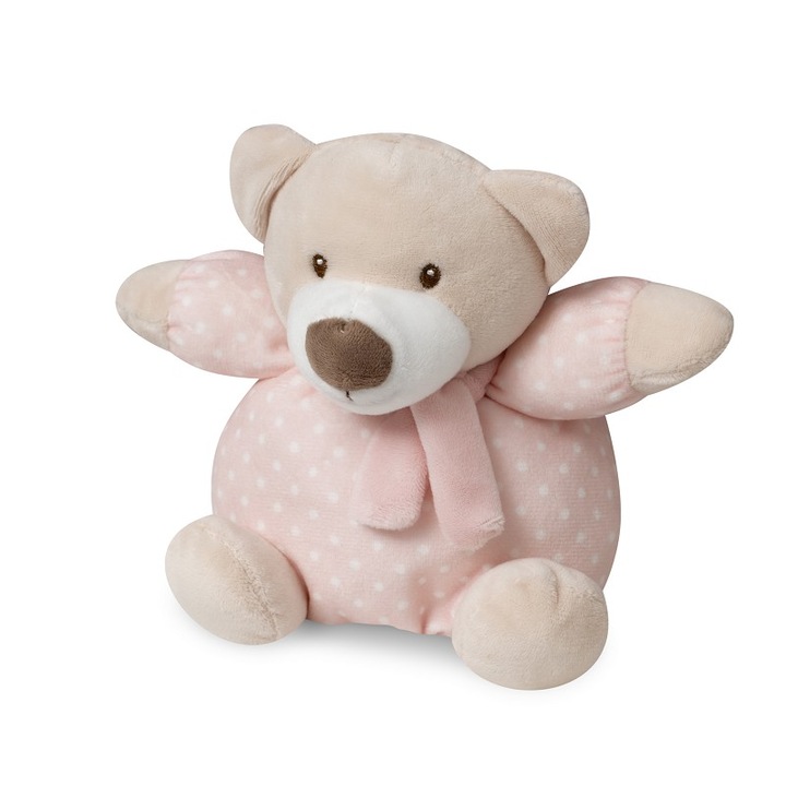 Csörgő plüss játék 18 cm Inter Baby rózsaszín maci