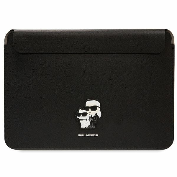 Husa tableta, Karl Lagerfeld, 16", Negru, Saffiano, Piele artificiala, 39,5x2x27,5cm