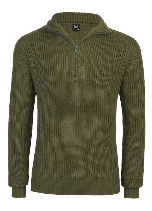 Troyer férfi pulóver, Brandit, Akril, Zöld, 3XL