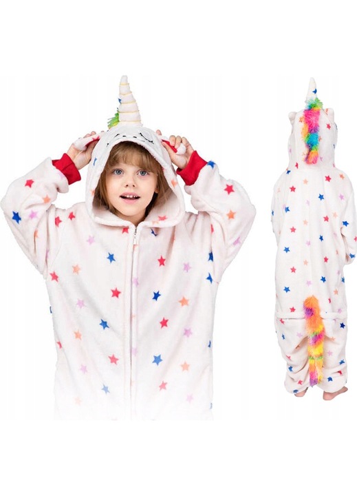 Onesie gyerekeknek, Kigurumi, Mikroszálas, Multicolor, Többszínű